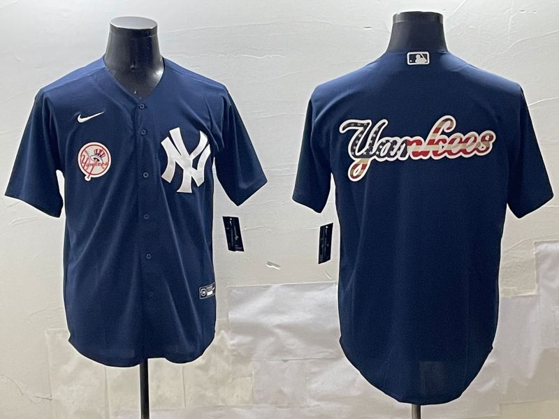 Men New York Yankees Blank Black Game 2025 Nike MLB Jersey style 5->new york yankees->MLB Jersey